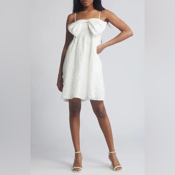 Chelsea28 Cream Spaghetti Strap Sundress for Brides - Picture 1 of 11
